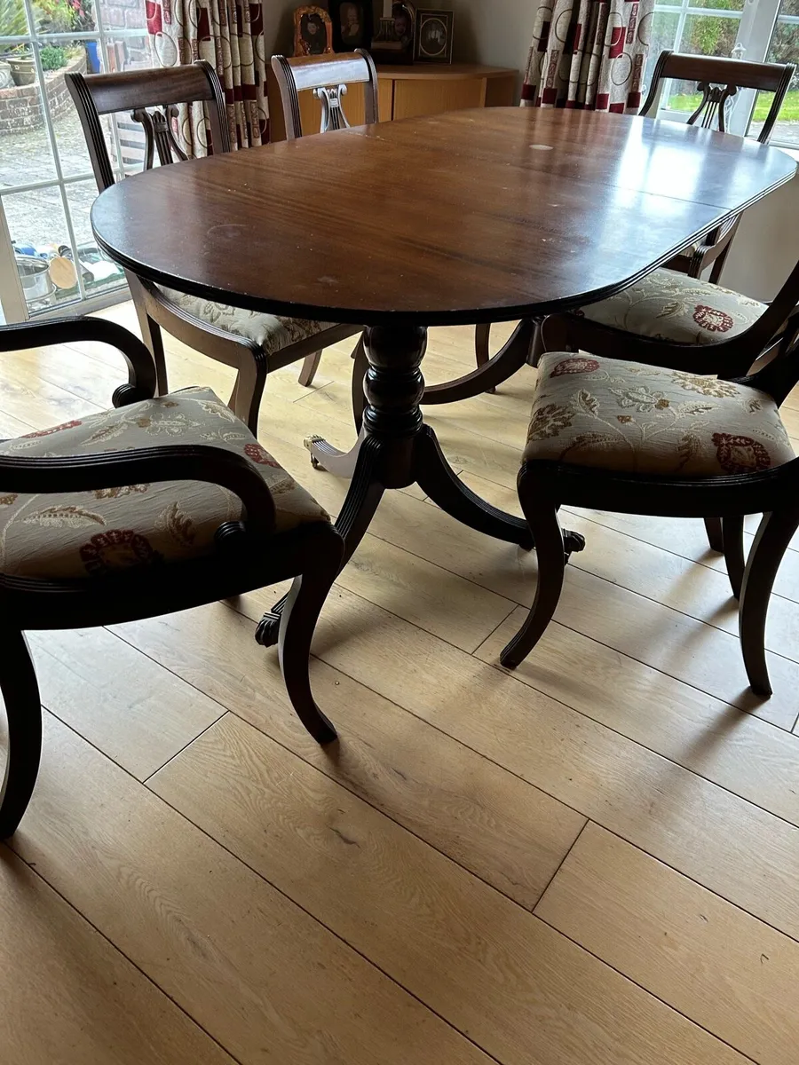 Table and chairs and side cabinets - Image 2