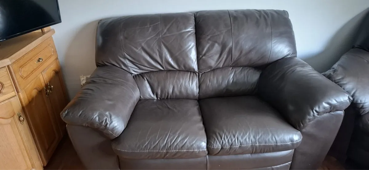 Leather Sofa Set - Image 4