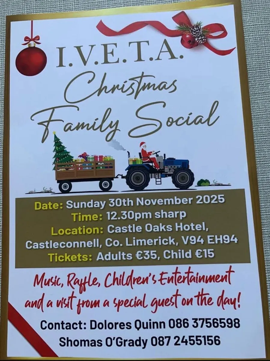 I.V.E.T.A. Christmas Social Nov 30th - Image 1