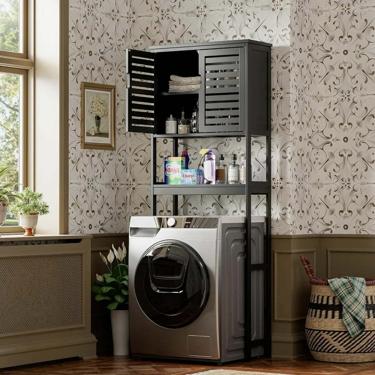 Bathroom Storage Shelf Cabinet Over-The-Toilet - Image 2