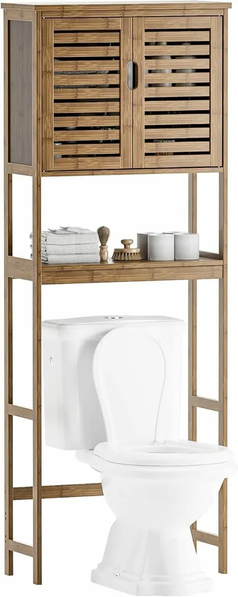 Bathroom Storage Shelf Cabinet Over-The-Toilet - Image 2