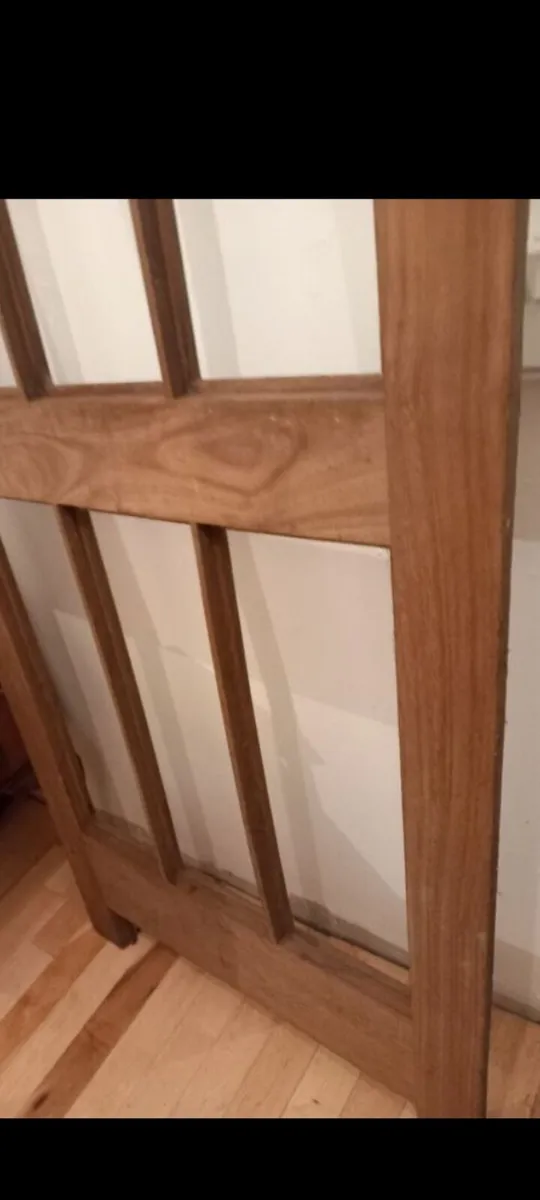 vintage solid teak doors pair 7ft - Image 3