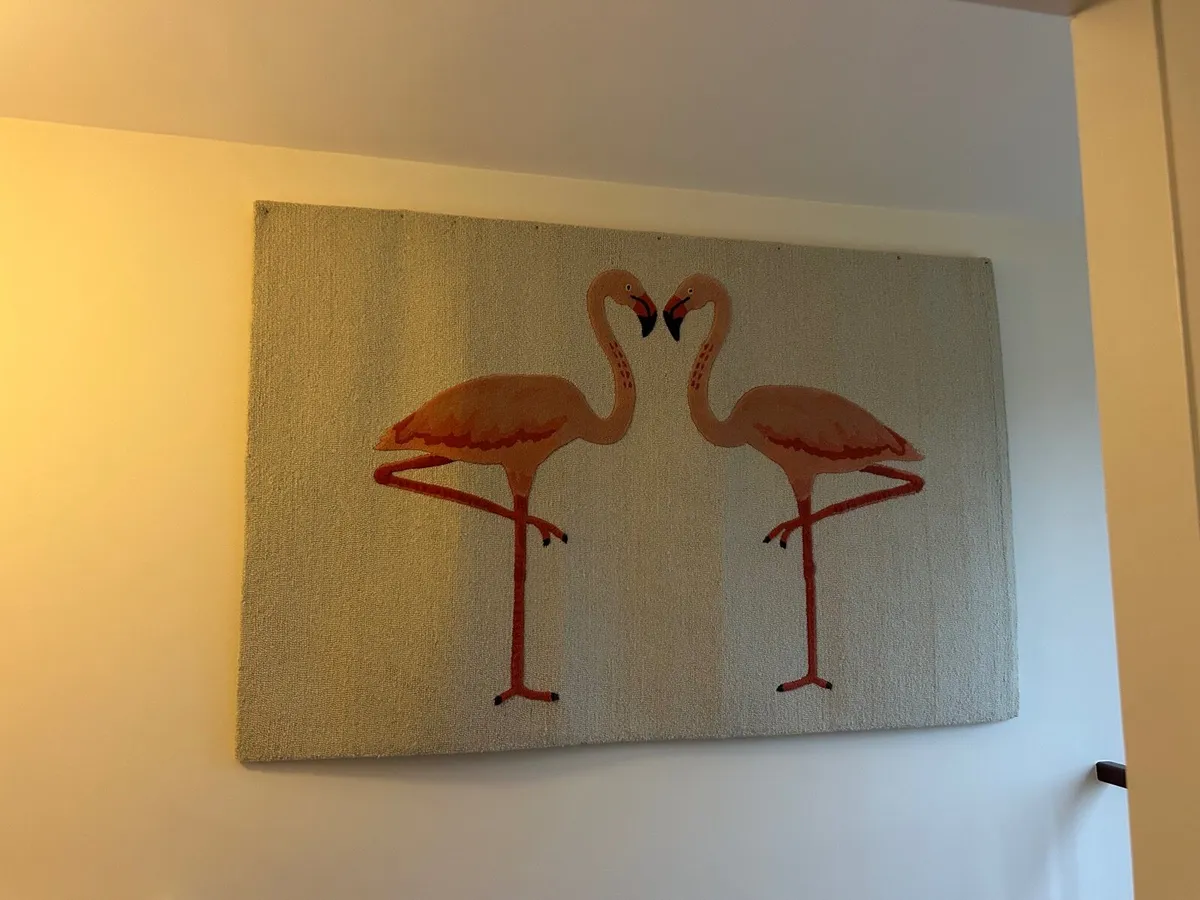 Anthropologie pink Flamingo Rug - Image 2