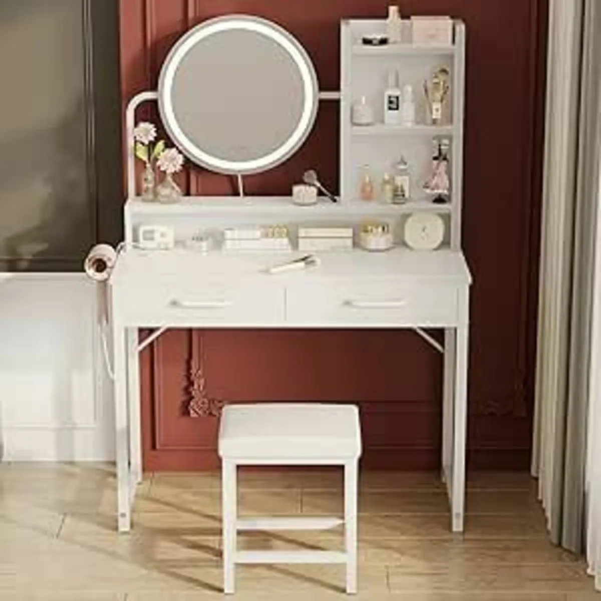 Dressing Table Set adjustable mirror LED Lights - Image 2