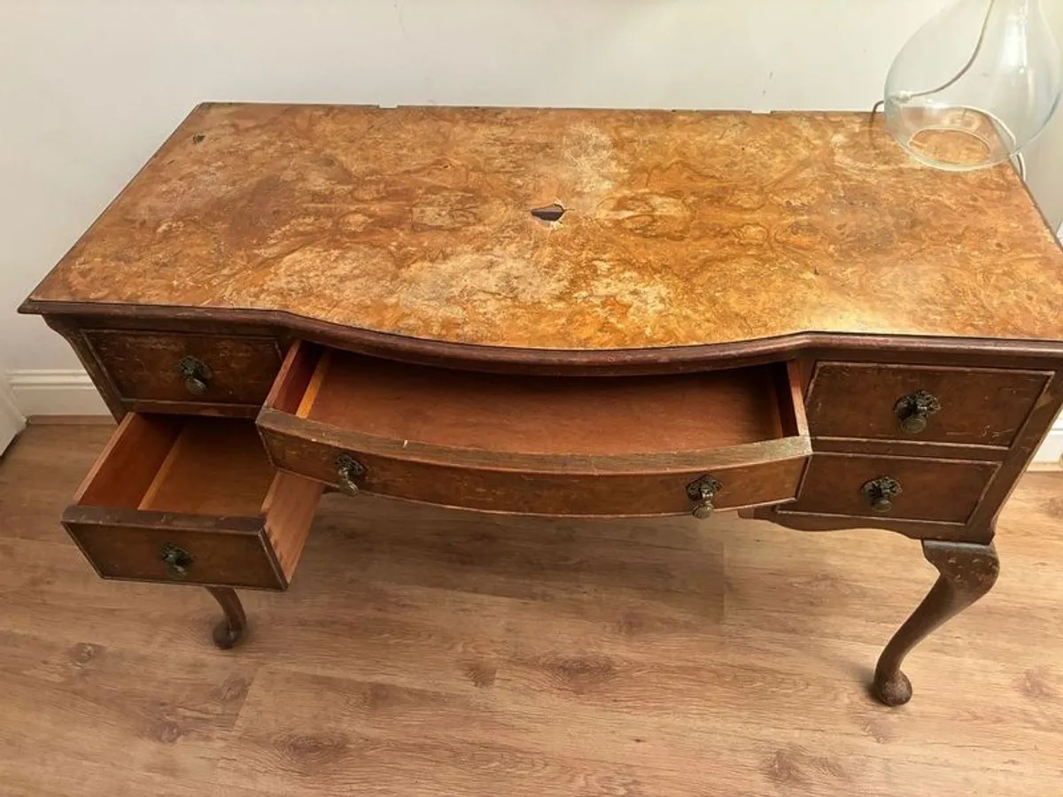 Antique Hall Table/desk/sideboard - Image 4