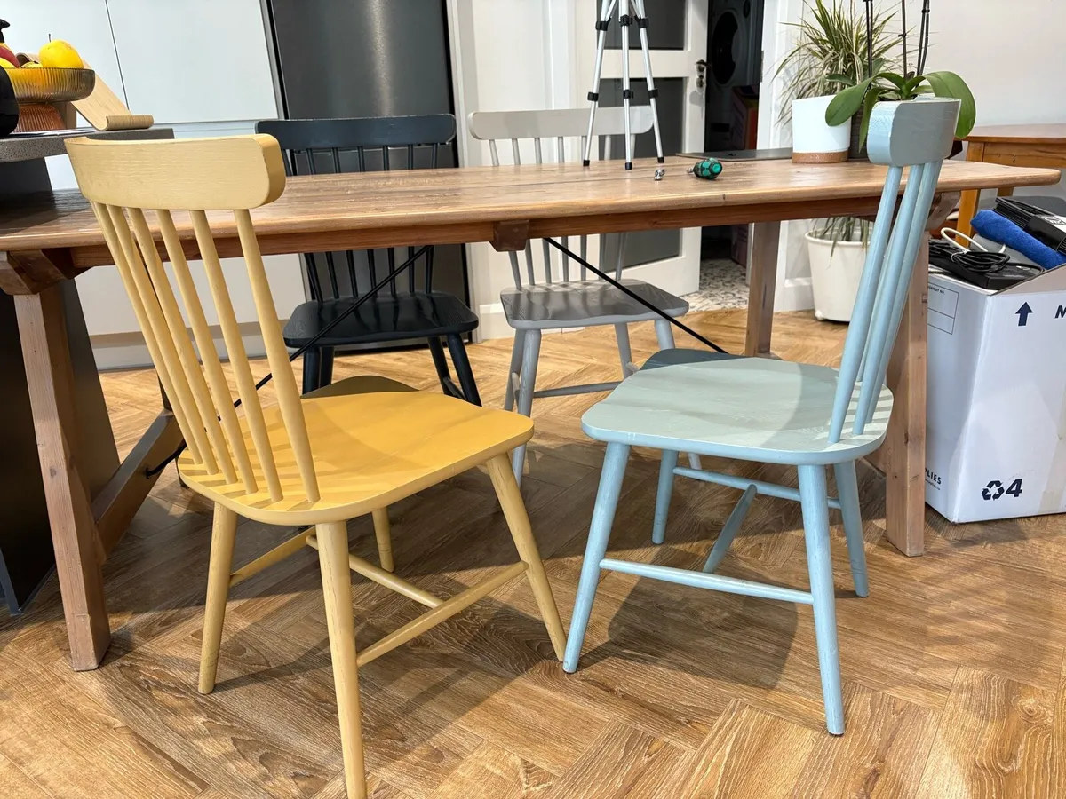 Rustic Dining Table, Bench and 4 chairs - Image 4