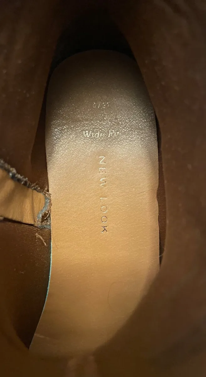 New Look Brown Boots: Size 4 Wide Fit - Image 2
