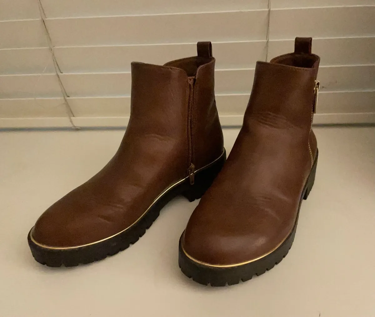 New Look Brown Boots: Size 4 Wide Fit - Image 3