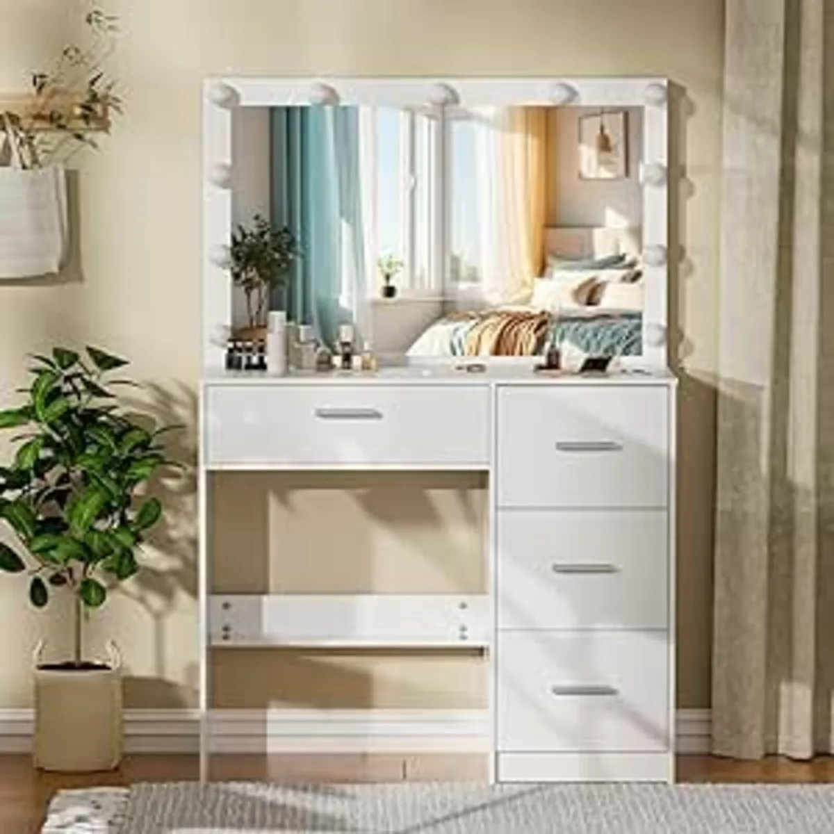 Dressing Table Mirror Lights, 80cm Makeup Table - Image 2