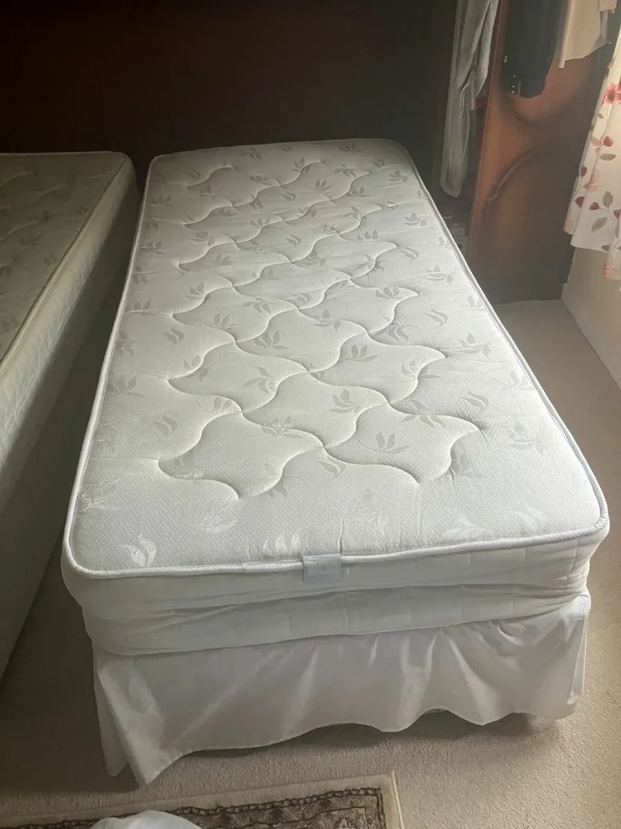 Two Single Beds - Matress and Base. Perfect Condi - Image 2