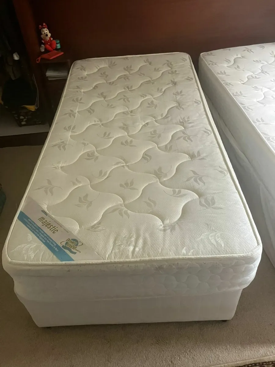 Two Single Beds - Matress and Base. Perfect Condi - Image 1