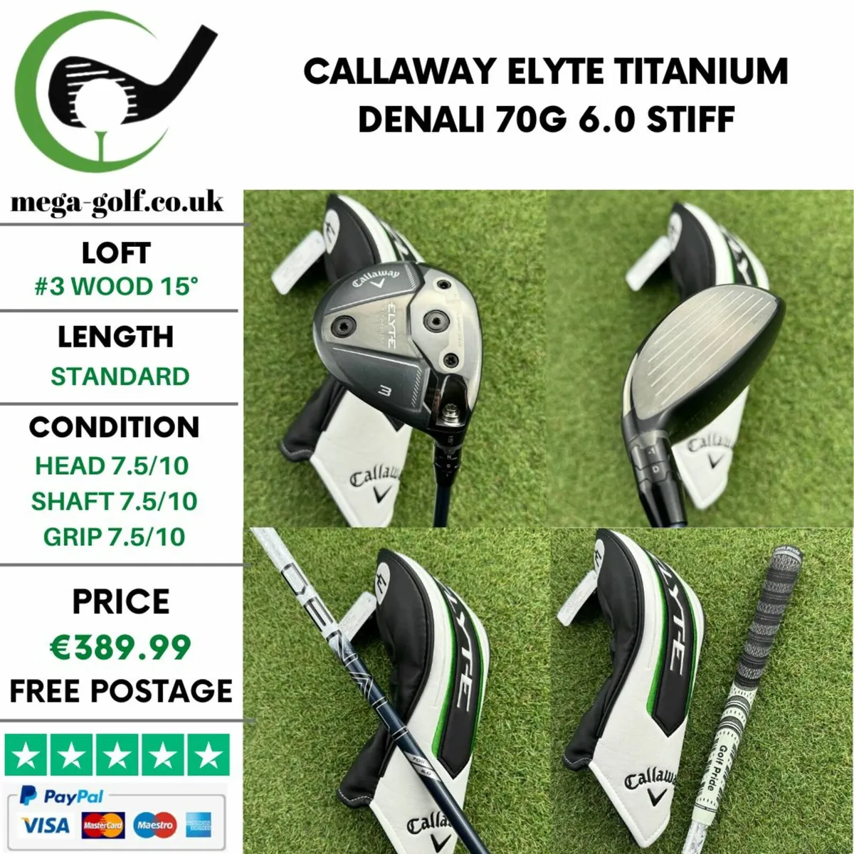 Callaway Elyte Titanium #3 Wood 15° / Stiff - Image 1