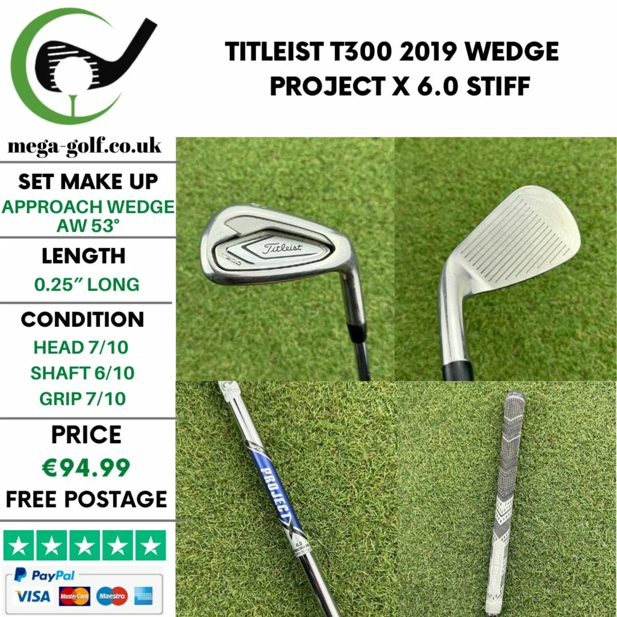 Titleist T300 2019 Wedge Aw 53° / Stiff - Image 1