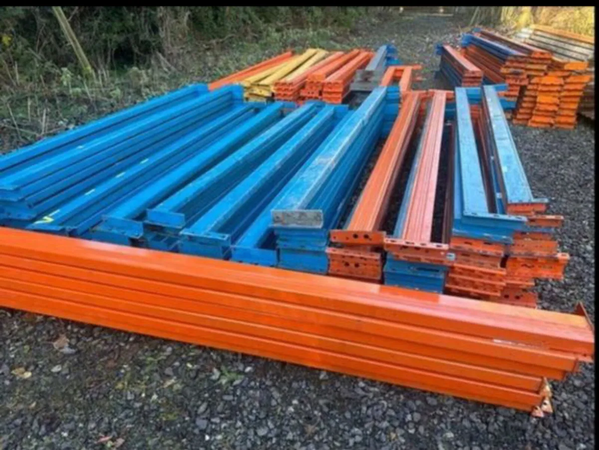 PALLET RACKING SINGLE BAY 2 SHELF WITH BOARDS - Image 3