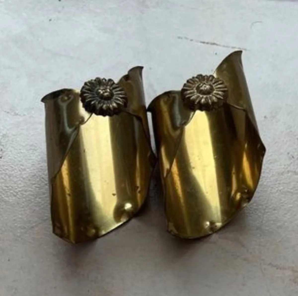 Brass napkin rings