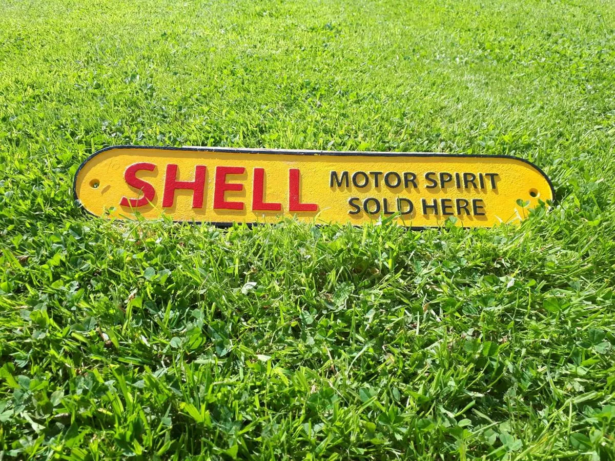 Shell Cast Iron Sign - Image 3