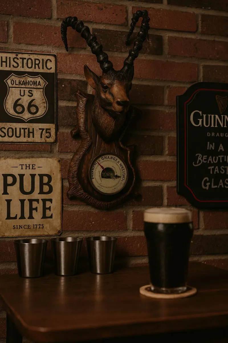 antique vintage deer RETRO  cave cottage pub man - Image 4