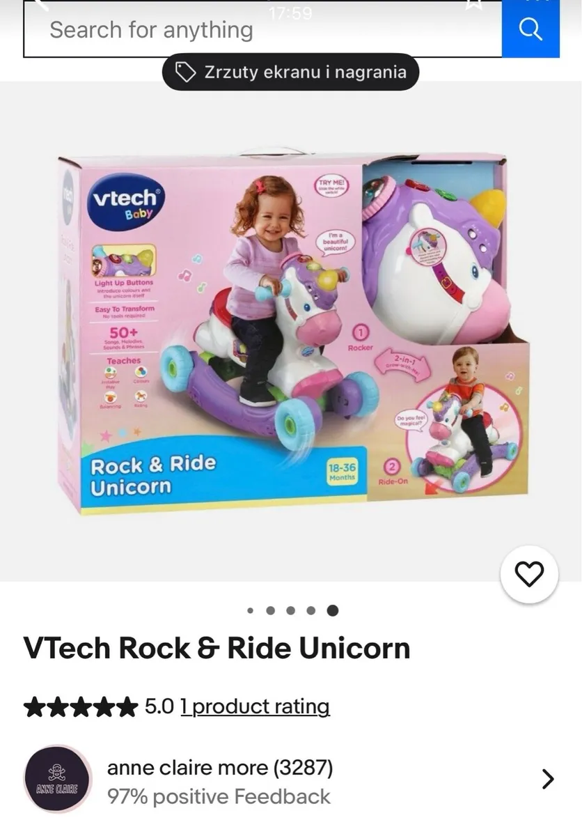 VTech Rock & Ride Unicorn - Image 3