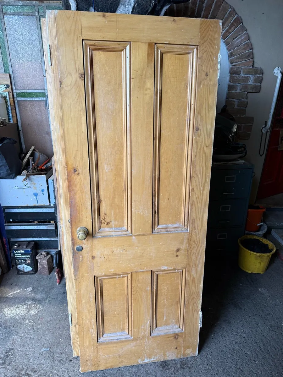 Dipped Pine Doors 30" by 78" set of five. - Image 1
