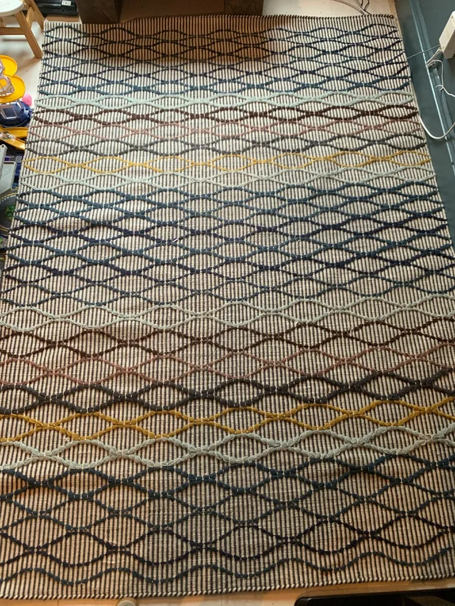 Large flatweave multicoloured rug - Image 1