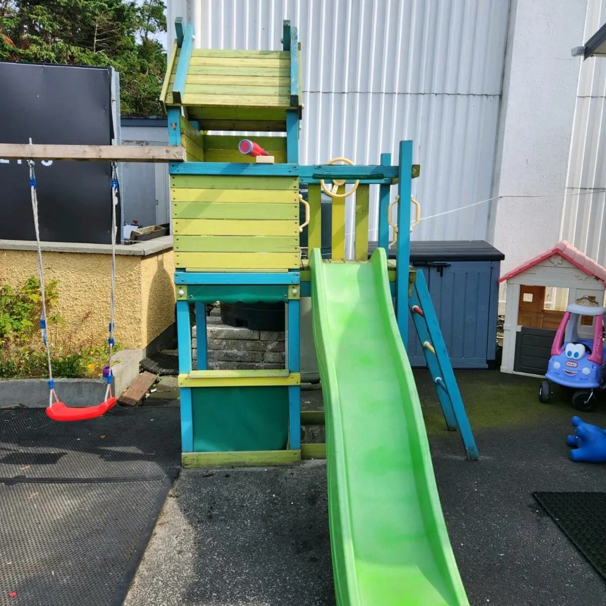 Wooden swing and slide - Image 2