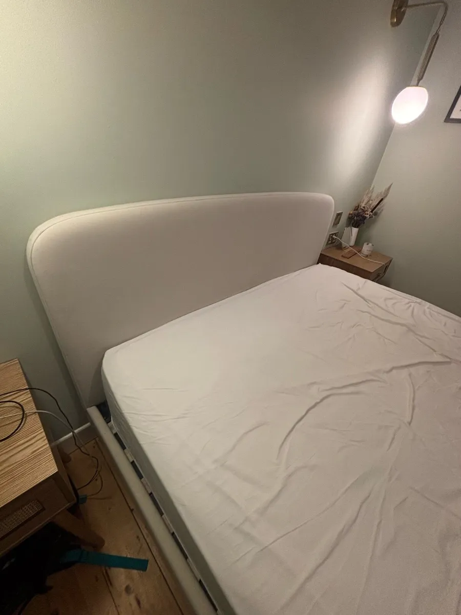 Perfect Condition Next Velvet Kingsize Bed Frame - Image 2