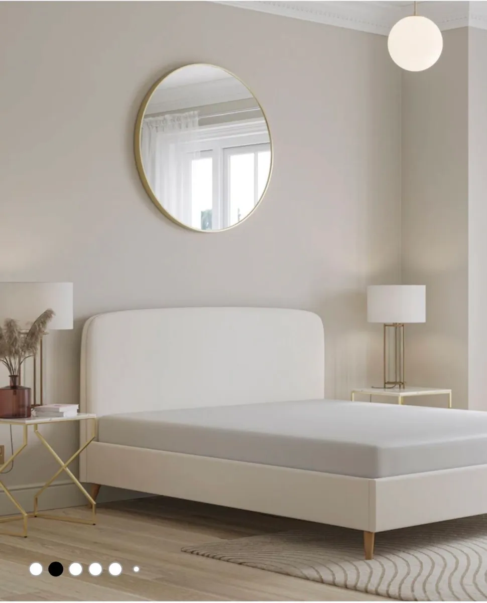 Perfect Condition Next Velvet Kingsize Bed Frame - Image 1