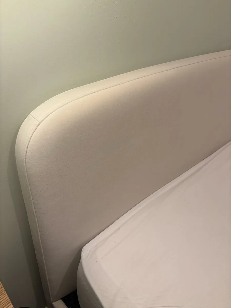 Perfect Condition Next Velvet Kingsize Bed Frame - Image 3