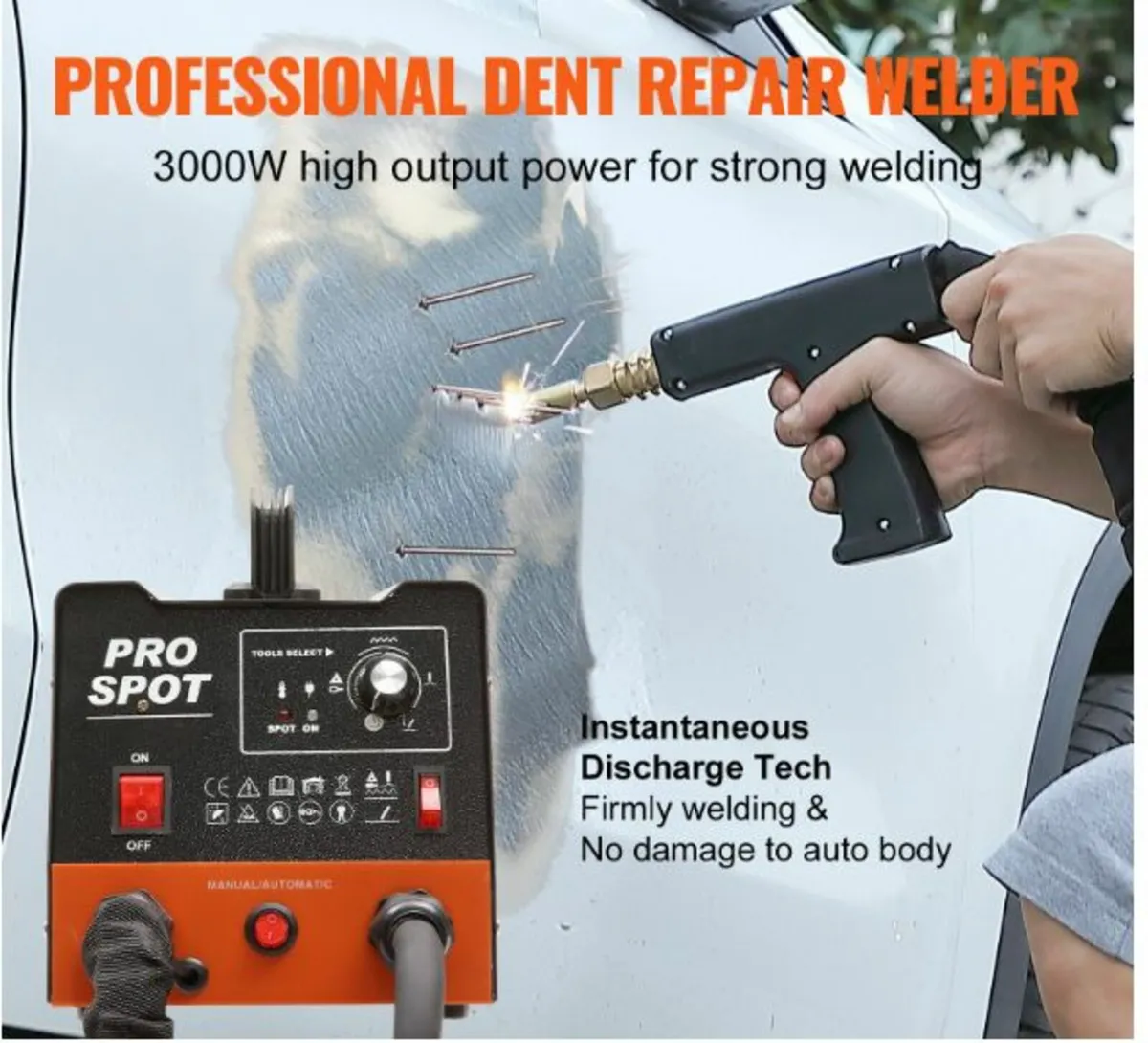 3KW Dent Puller, Welder Vehicle Repair Puller Kit - Image 4