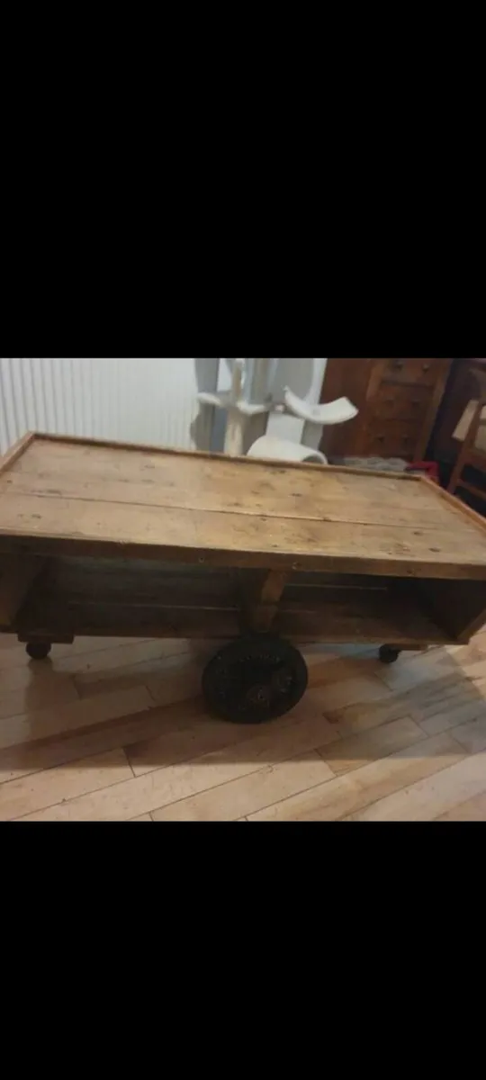 antique pitch pine coffee table bradford london co - Image 1