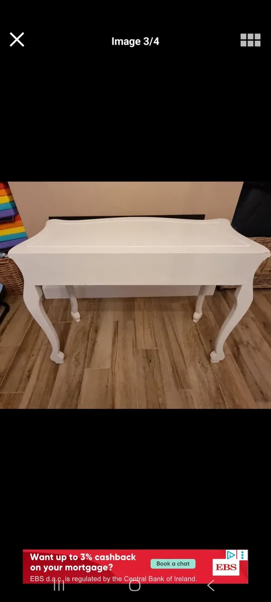 Secondhand White Vintage style Sideboard - Hall Ta - Image 2