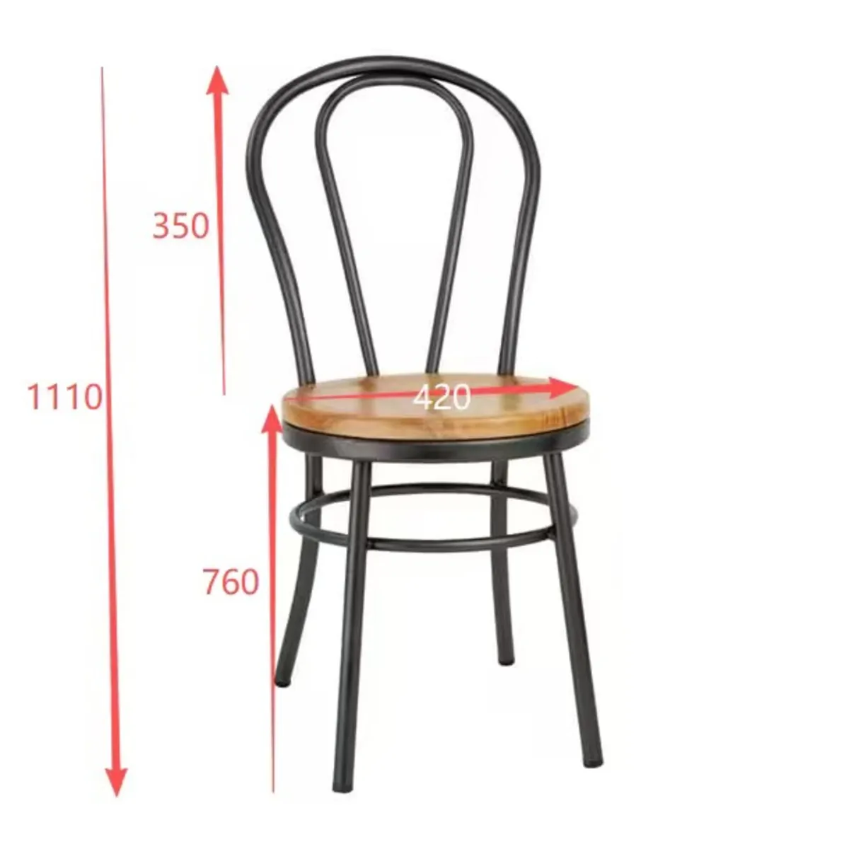 New Metal Bentwood Cafe Chair - Image 2