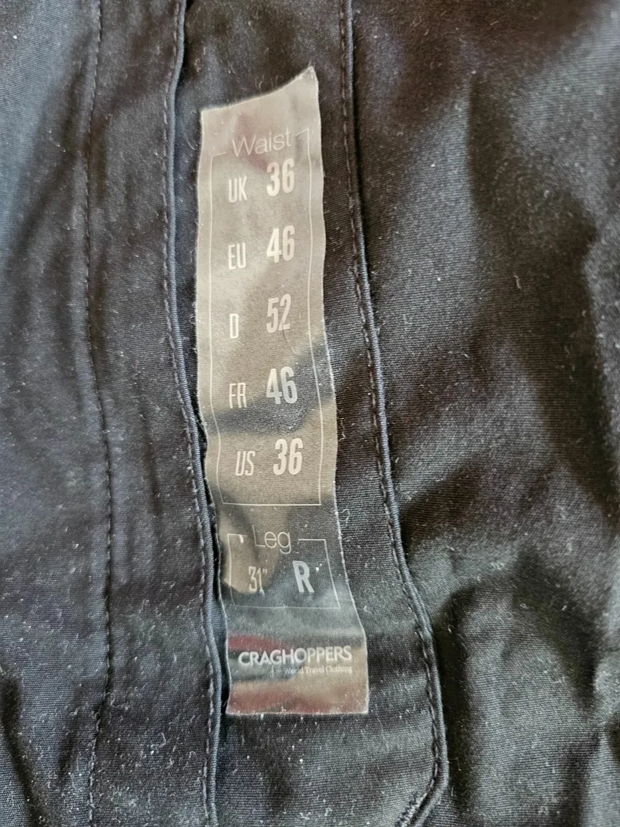 Lined Mens Trousers Black Hiking 36in Insulated Cr - Image 3