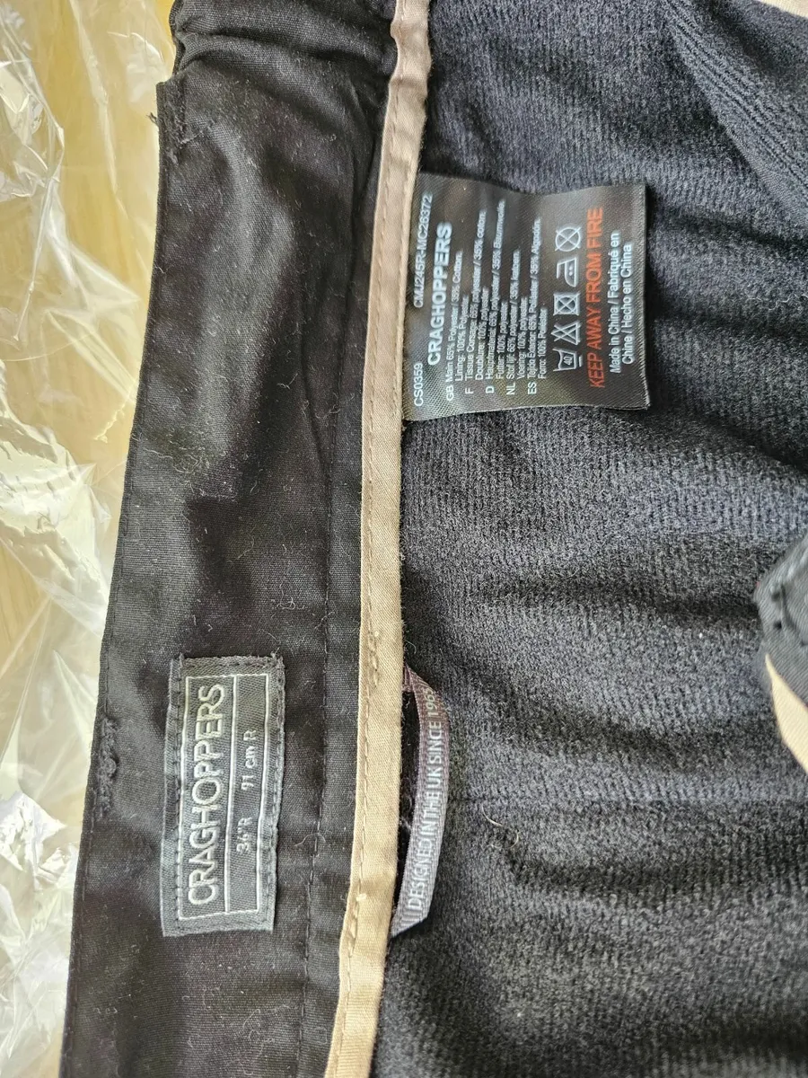 Lined Mens Trousers Black Hiking 36in Insulated Cr - Image 4
