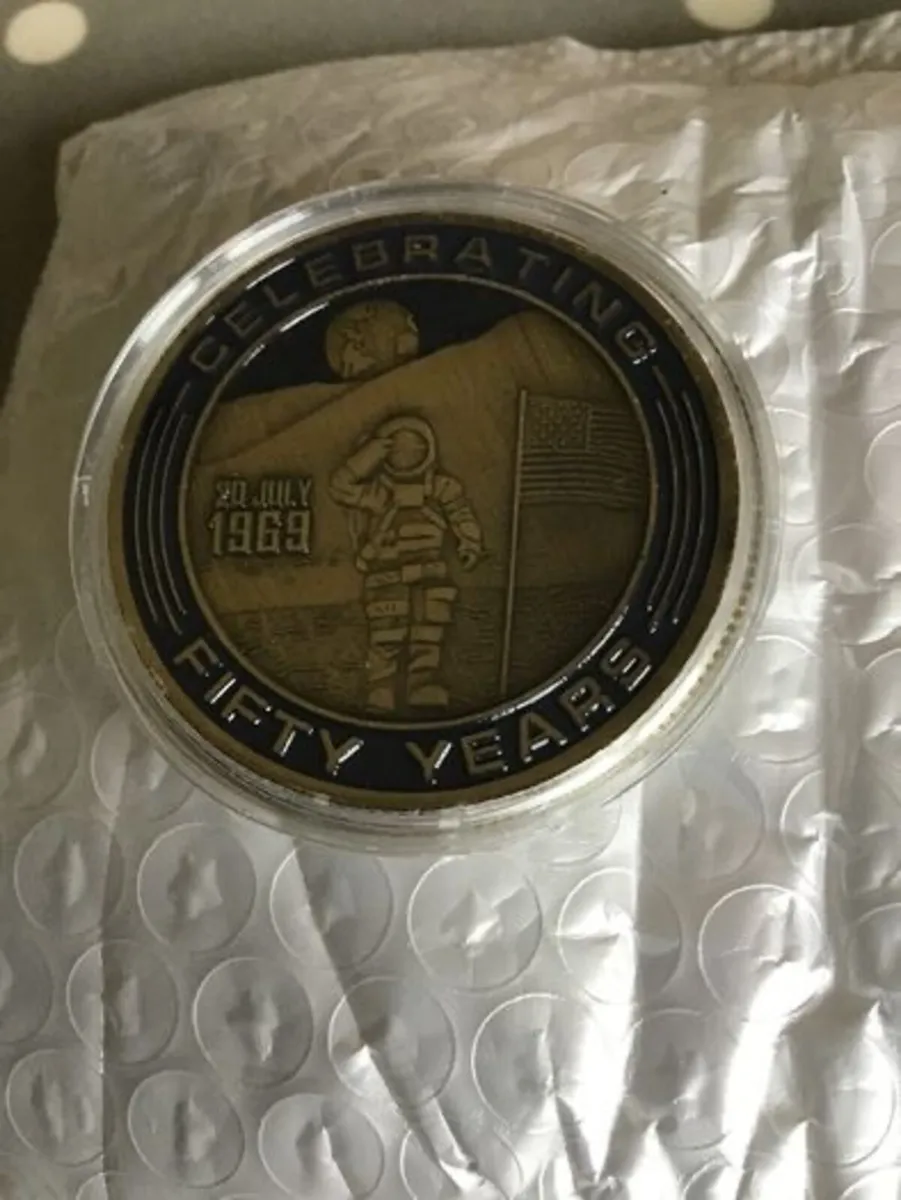 NASA Moon Landing coin - One small step - Image 1