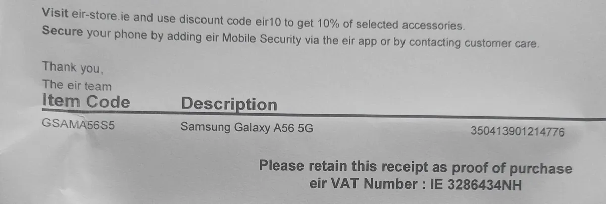 Samsung A56 Galaxy 256gb 5G (Eir) - Image 4