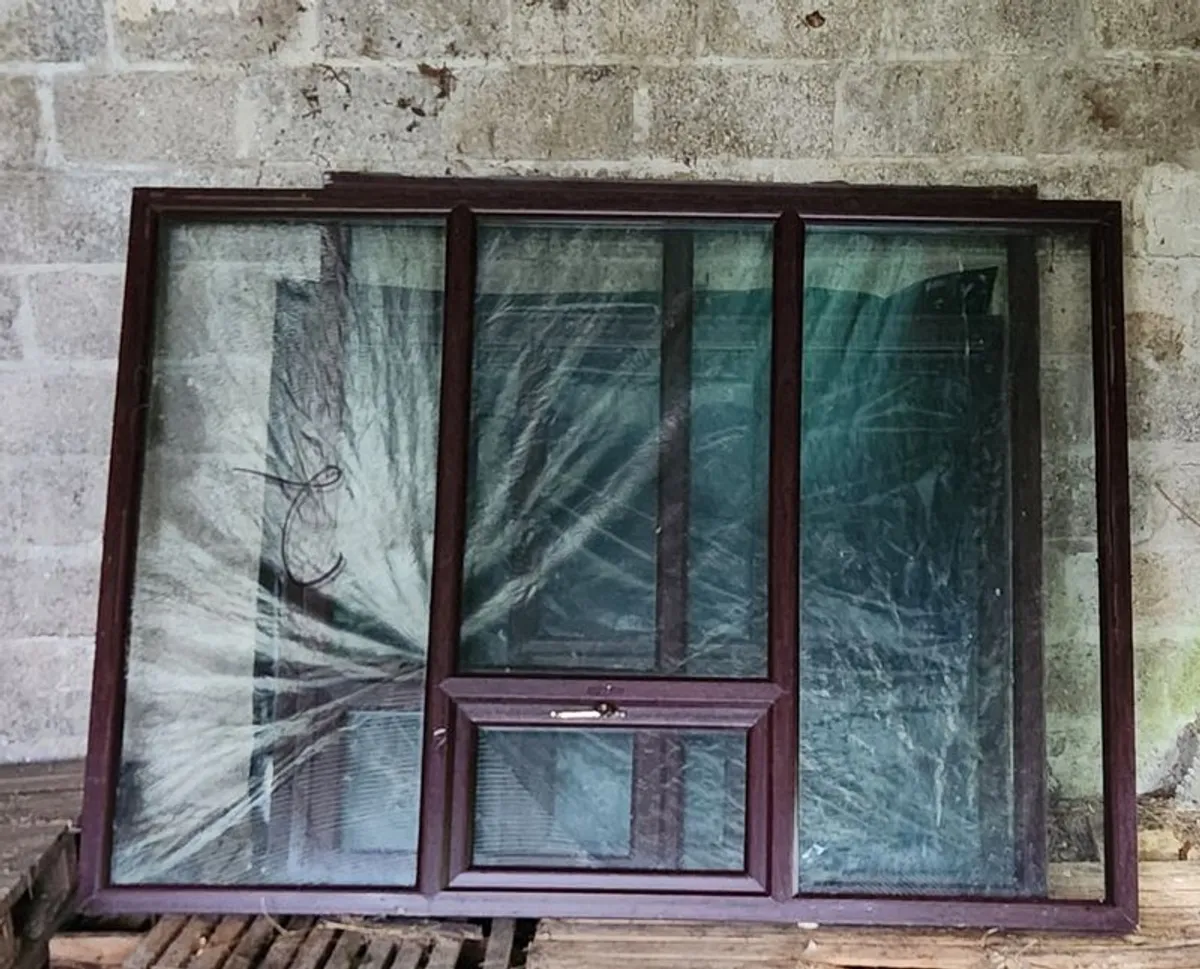 PVC Windows Rosewood Double Glazed Glass - Image 1