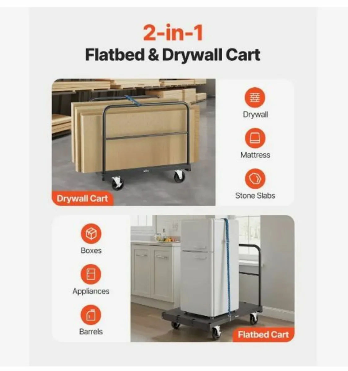Drywall Cart Dolly, 816 kg Load Capacity - Image 2