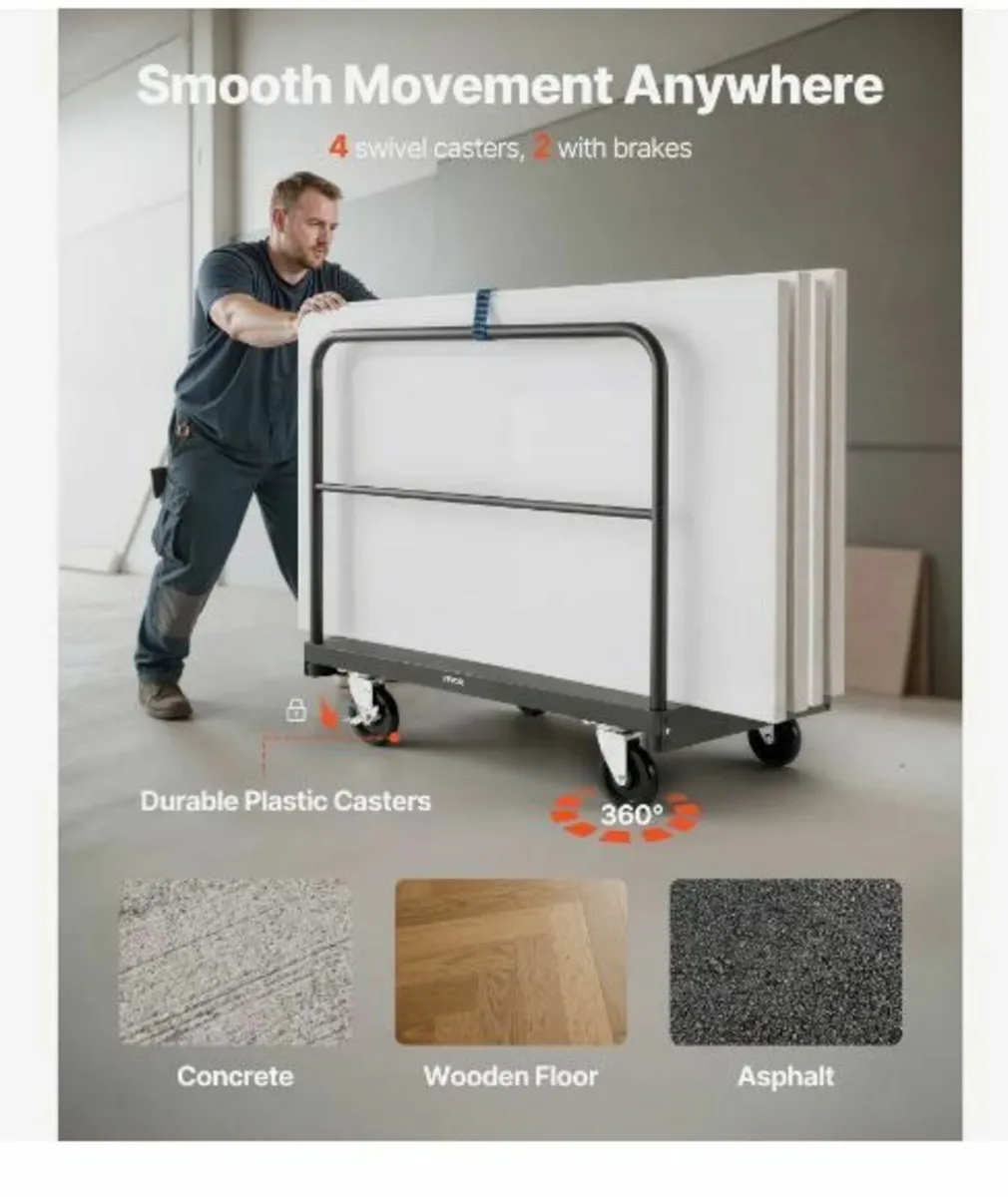 Drywall Cart Dolly, 816 kg Load Capacity - Image 3