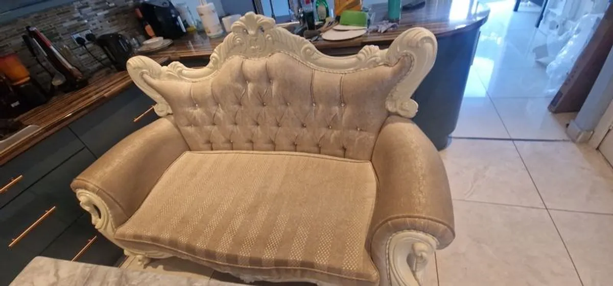 3 + 2 seater  victorian sofa for sale at a give away price. - Image 2
