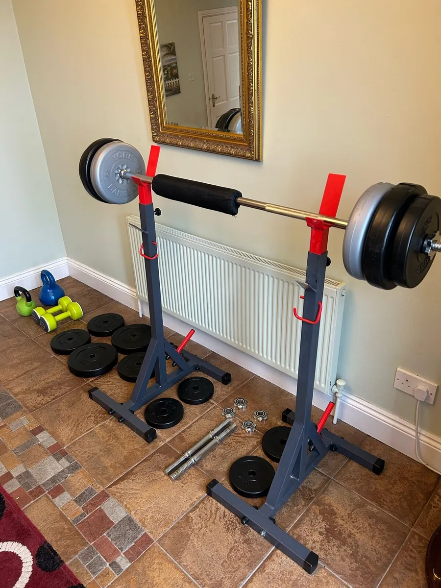 Gym Weights and squat rack - Image 1