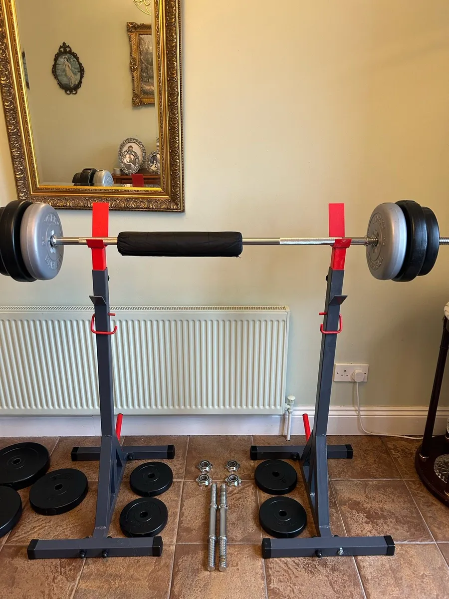 Gym Weights and squat rack - Image 2