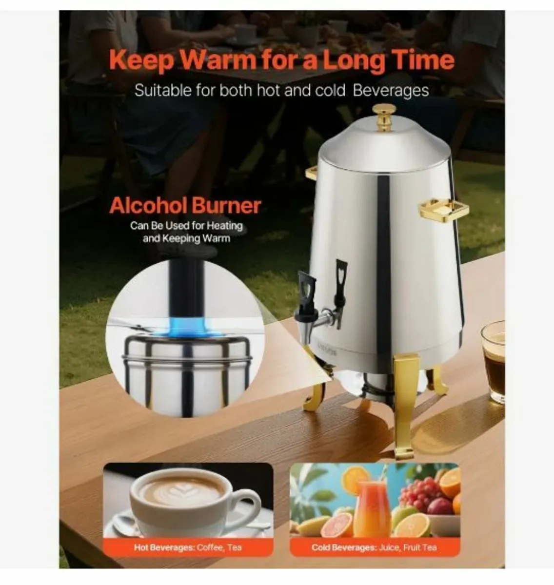 Stainless Steel Beverage Dispenser, 13L - Image 4