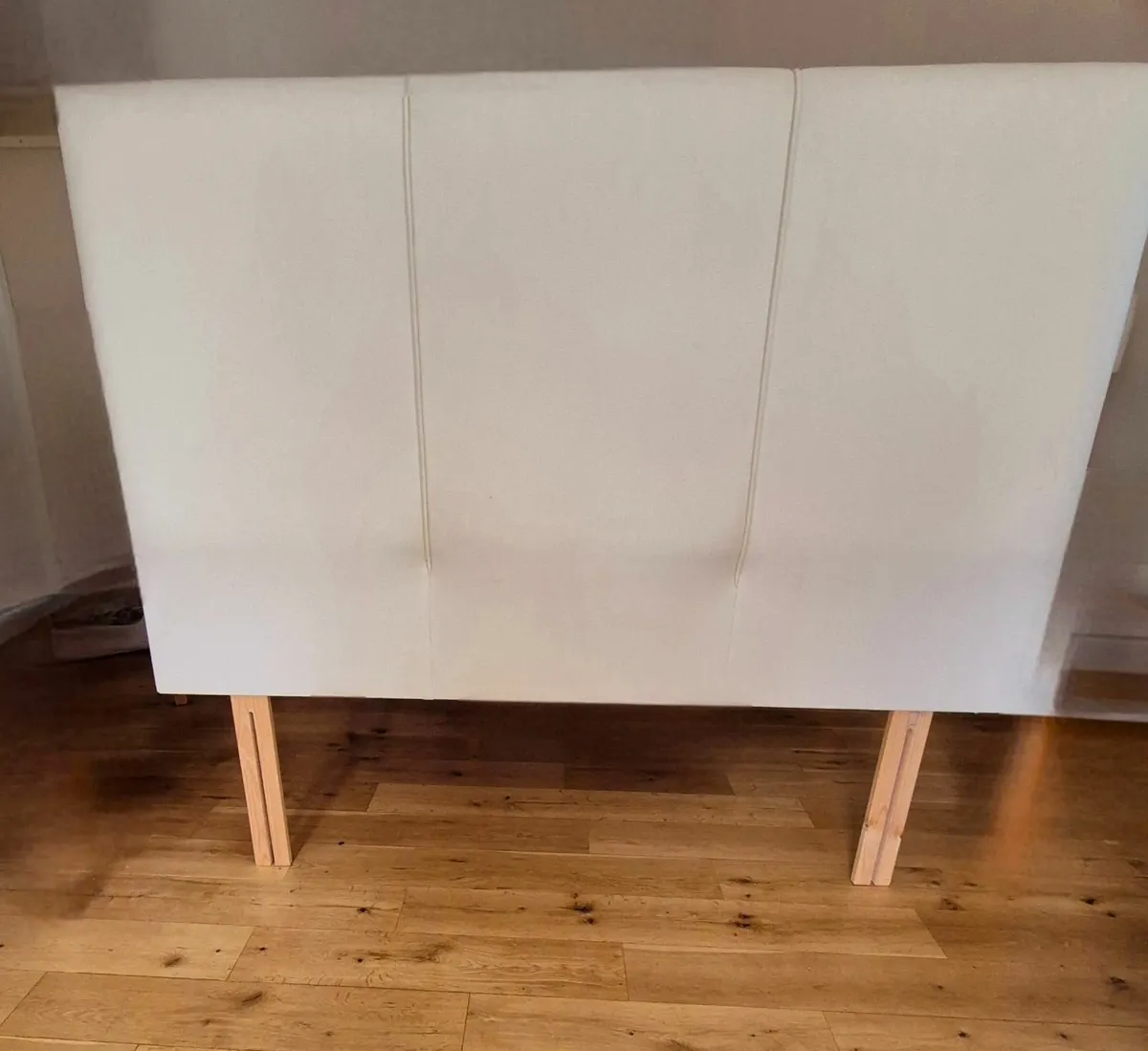 Cream faux leather Headboard - Image 2