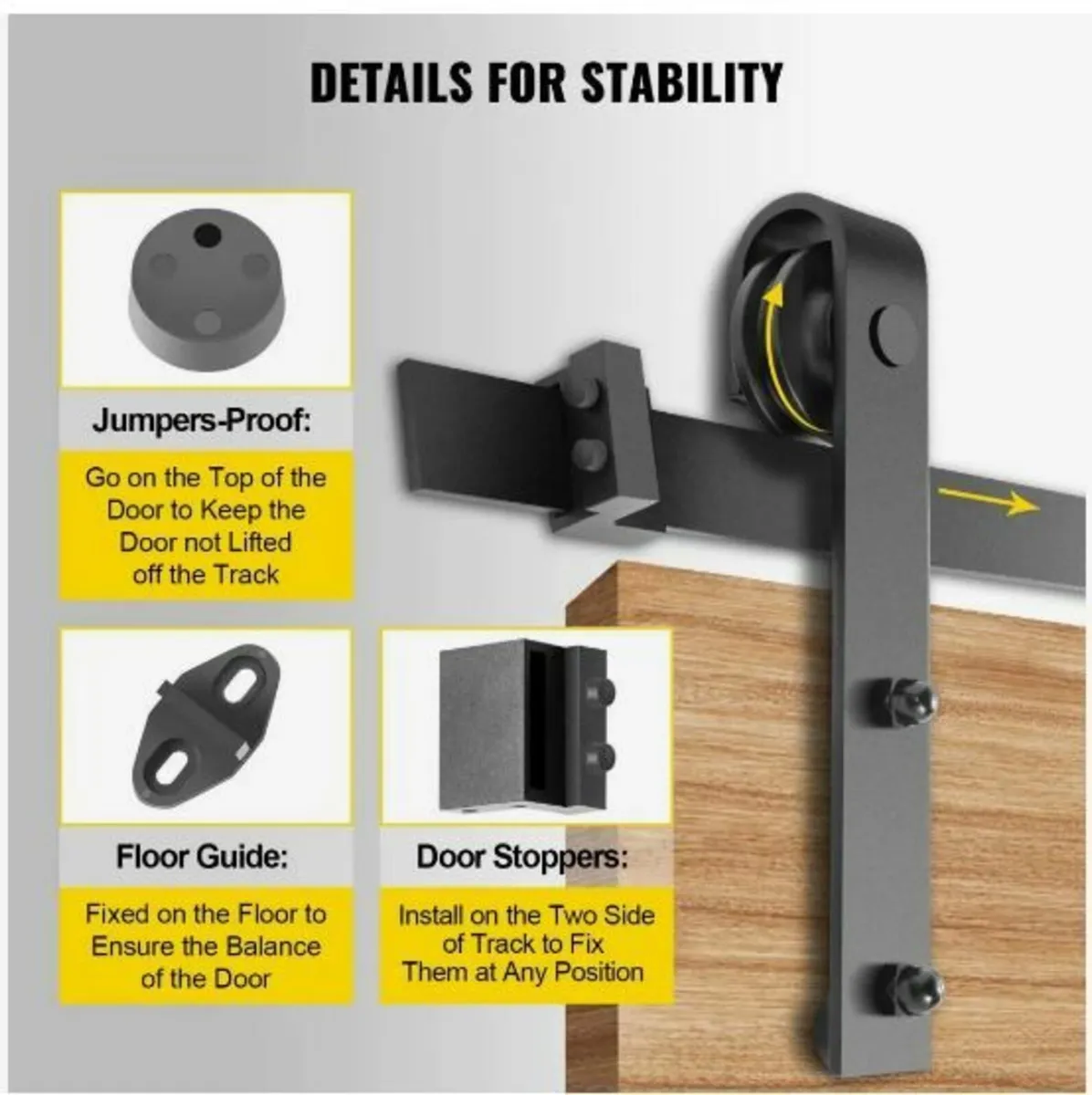 Sliding Barn Door Hardware Kit - Image 4