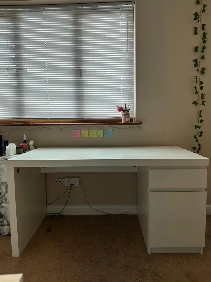 White Study Desk – Good Condition! ✨ - Image 3