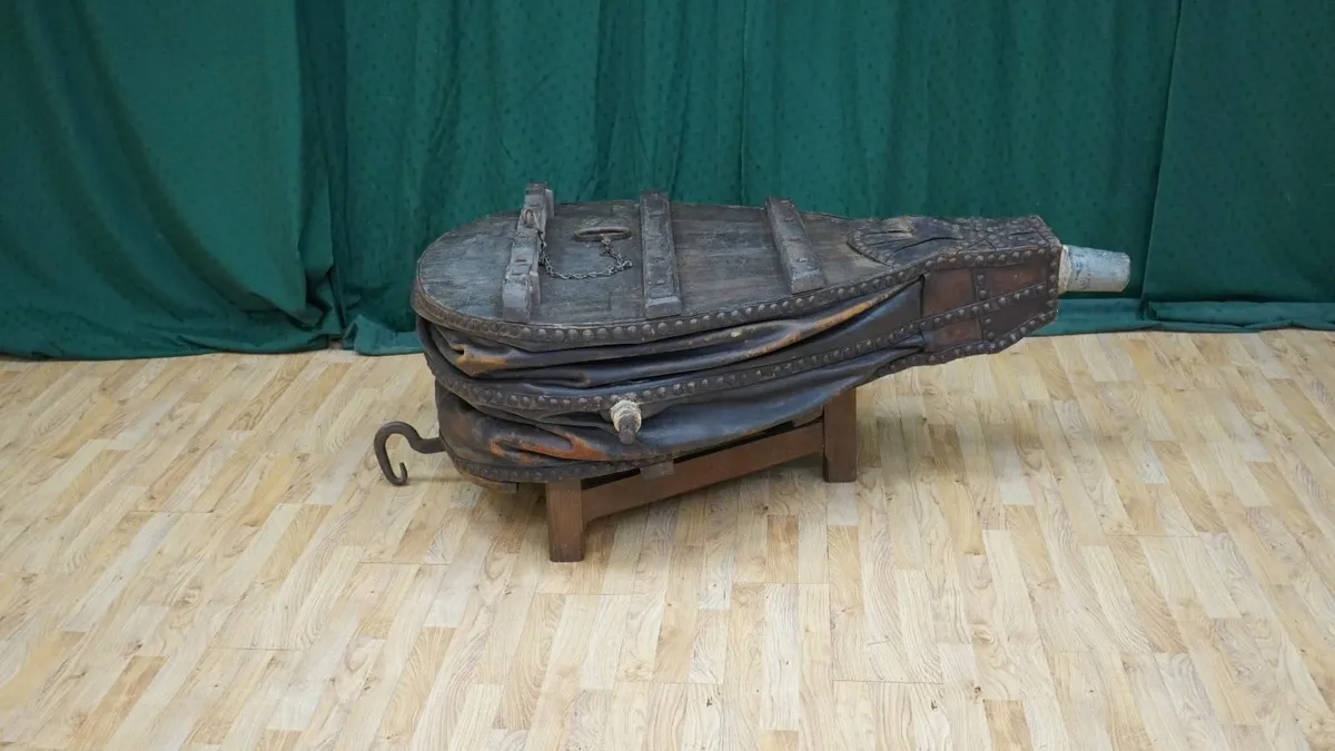 Monumental 19th-Century French Forge Bellows on St - Image 1