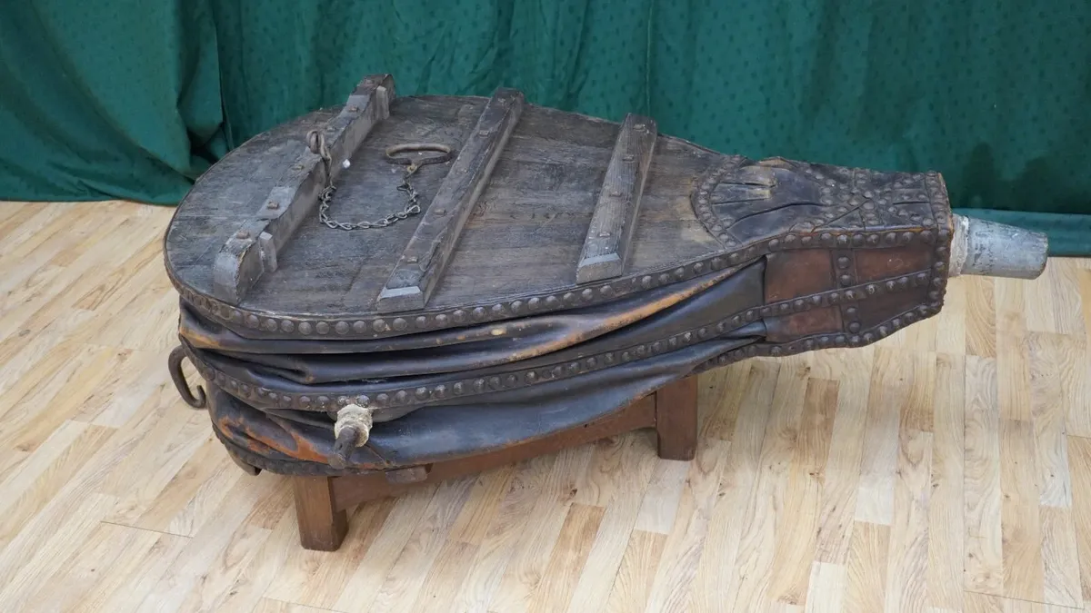 Monumental 19th-Century French Forge Bellows on St - Image 2