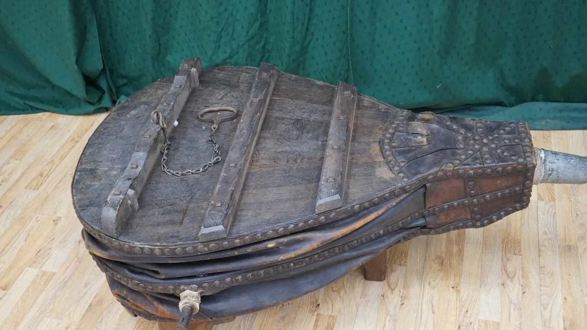 Monumental 19th-Century French Forge Bellows on St - Image 3