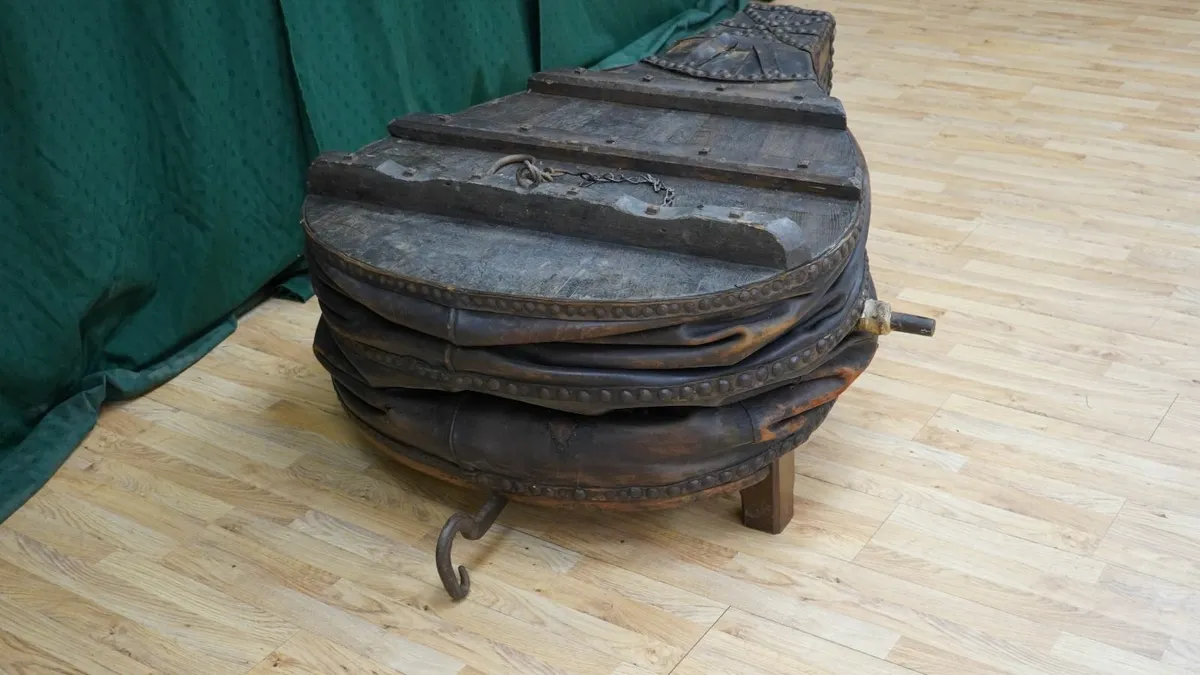 Monumental 19th-Century French Forge Bellows on St - Image 4